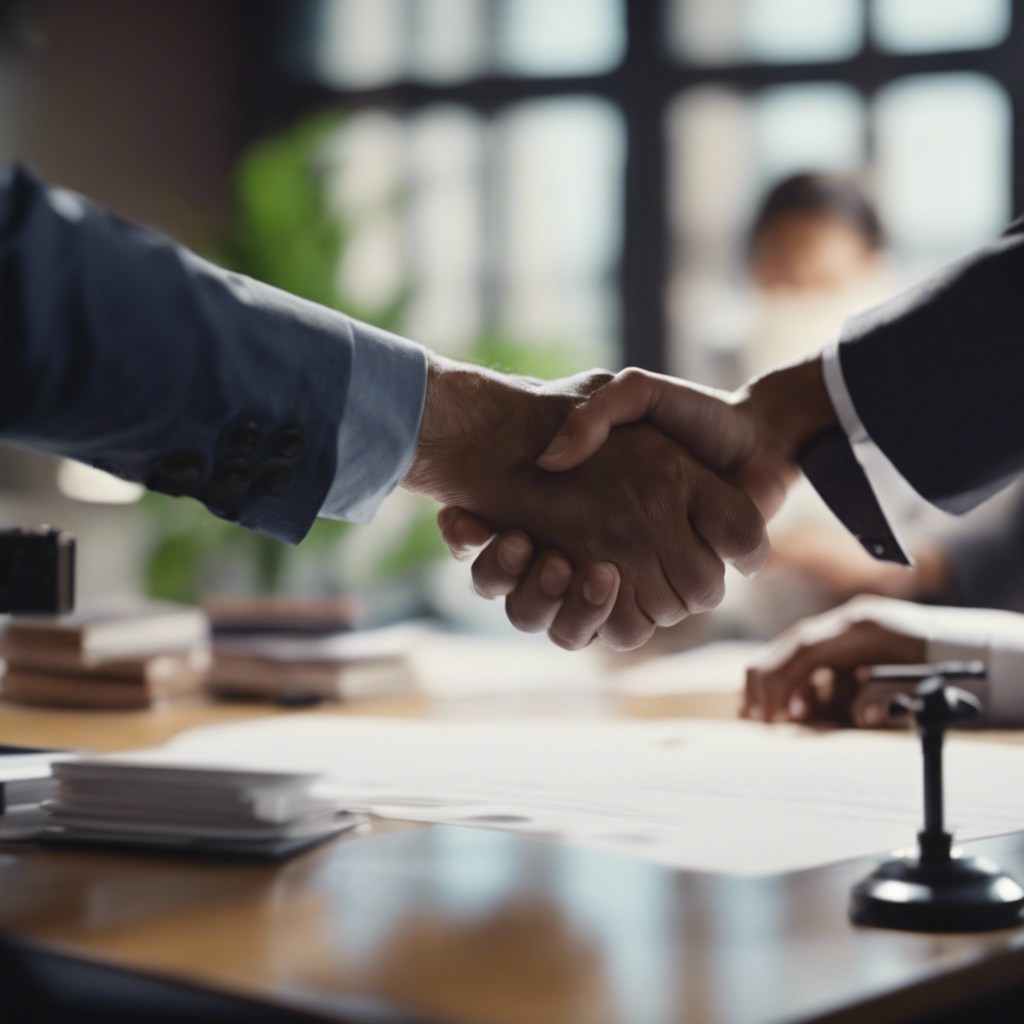 Two people shaking hands