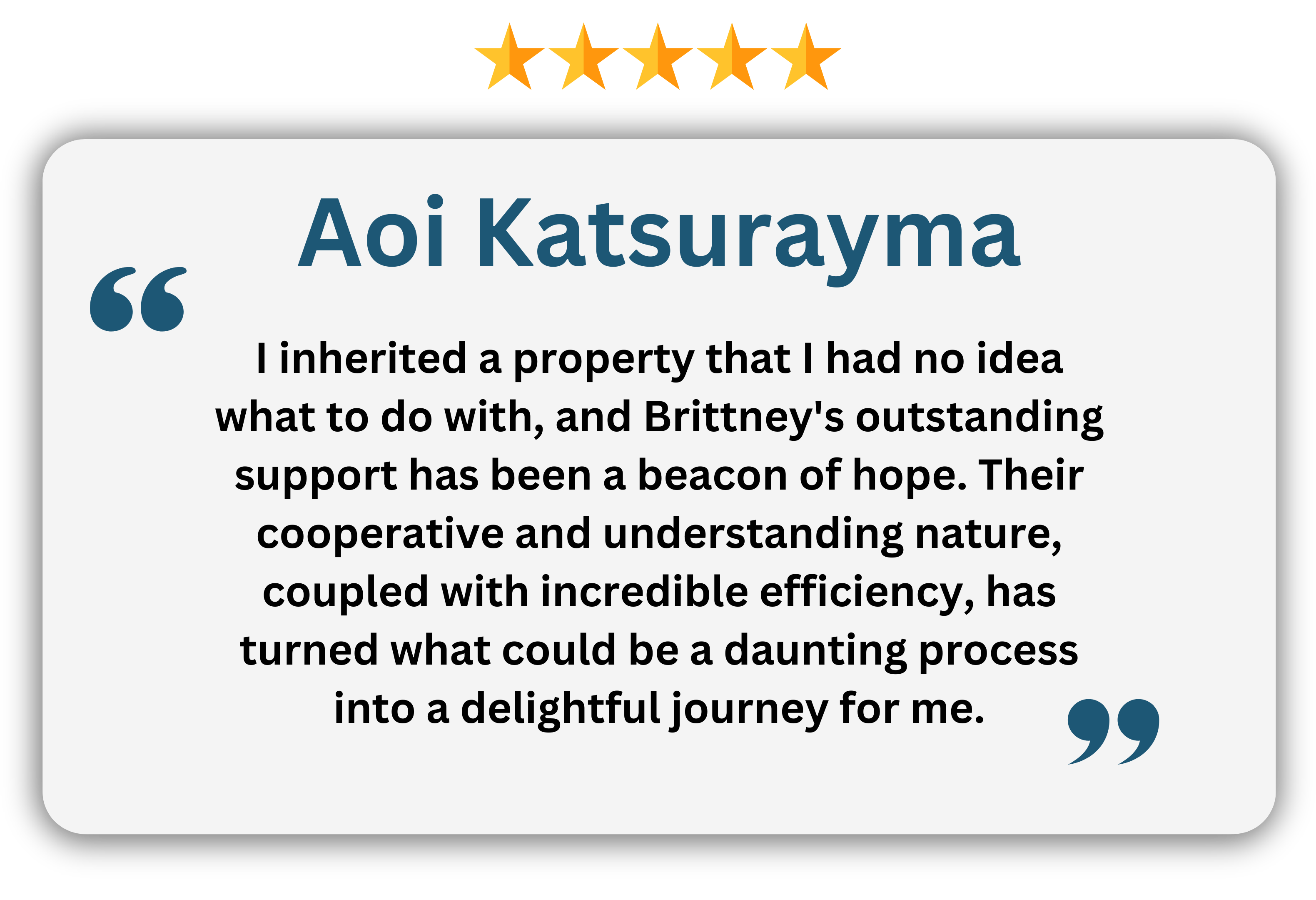 Aoi Katsurayma testimonial